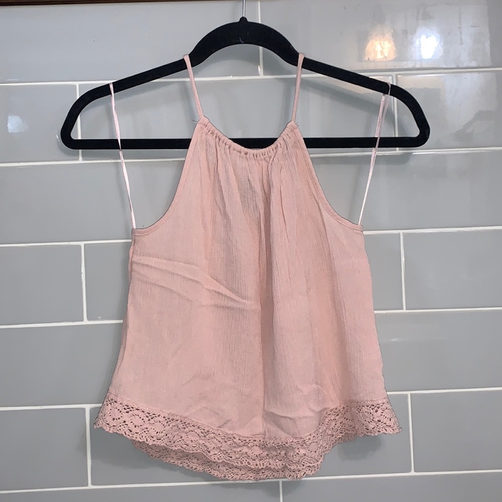 Lacy Pink Crop Top
